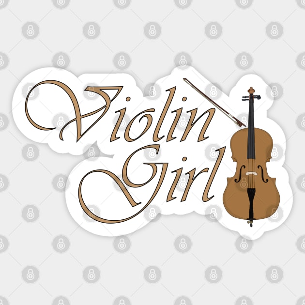 Violin Girl Sticker by DiegoCarvalho